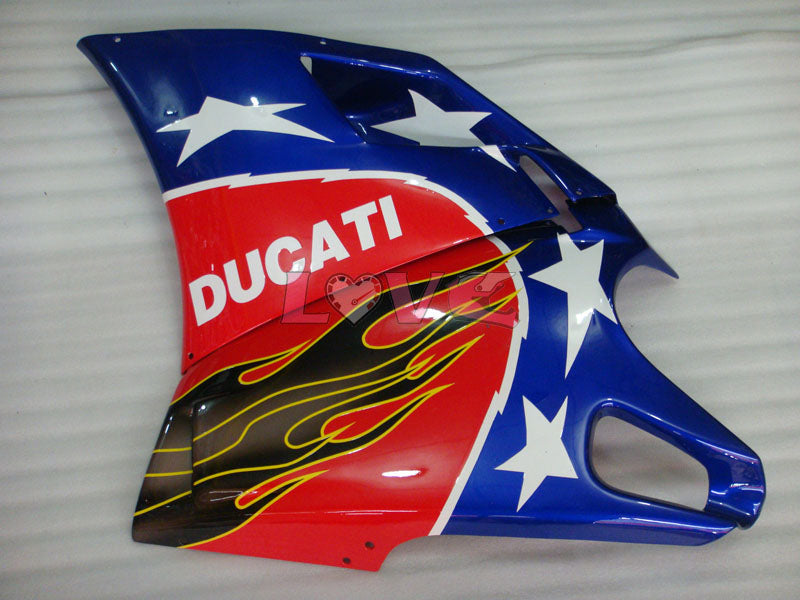 Flame - Red Silver Fairings and Bodywork For 1994-2002 748 #LF5798