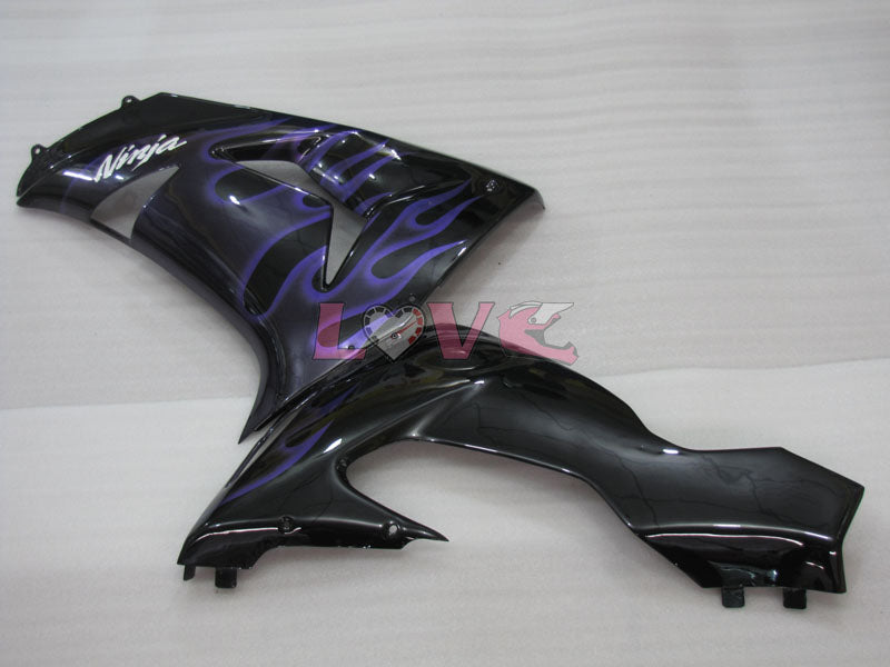 Flame - Purple Black Fairings and Bodywork For 2006-2007 NINJA ZX-10R #LF3263