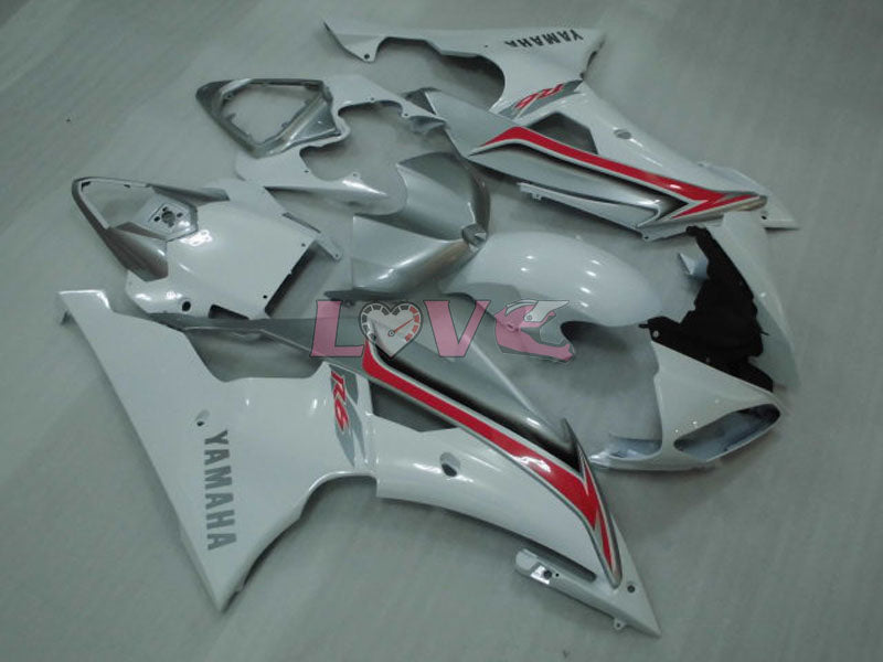 Factory Style - White Silver Fairings and Bodywork For 2008-2016 YZF-R6 #LF3413