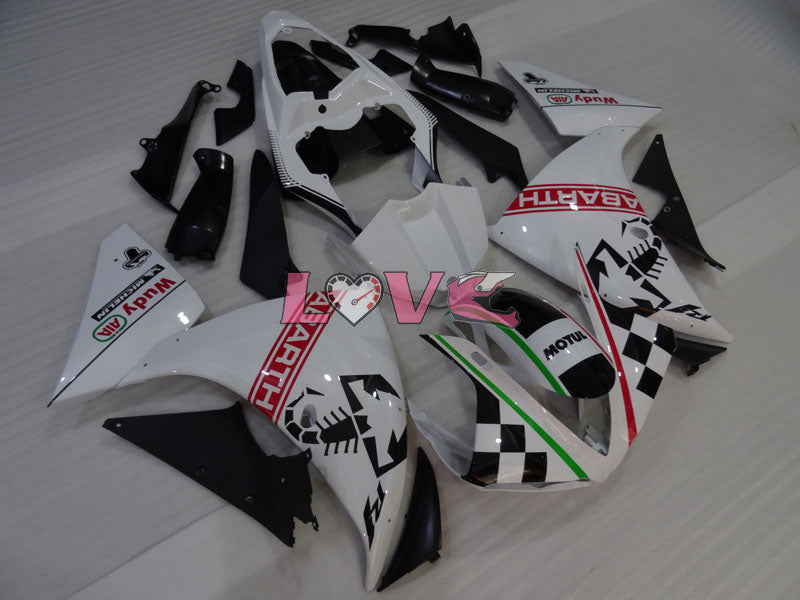 ABARTH - Black White Fairings and Bodywork For 2009-2011 YZF-R1 #LF3637