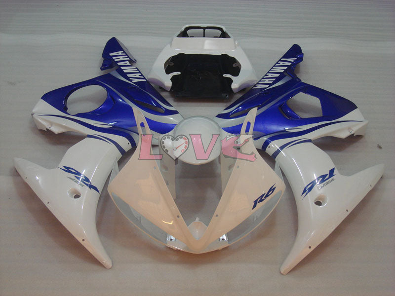 Factory Style - Blue White Fairings and Bodywork For 2003-2004 YZF-R6 #LF3564