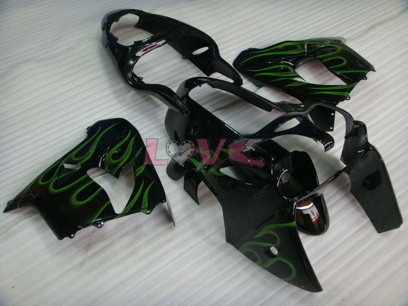Flame - Green Black Fairings and Bodywork For 2000-2001 NINJA ZX-9R #LF4921