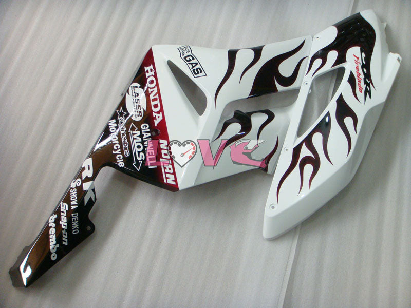 Flame - Red White Fairings and Bodywork For 2004-2005 CBR1000RR #LF7334