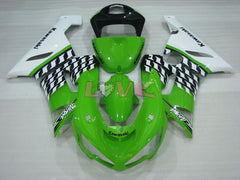 Factory Style - Green White Fairings and Bodywork For 2005-2006 NINJA ZX-6R #LF3312