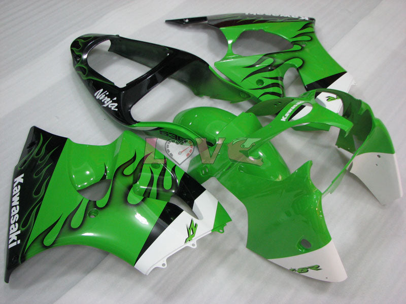 Factory Style - Green Black Fairings and Bodywork For 2000-2002 NINJA ZX-6R #LF3336