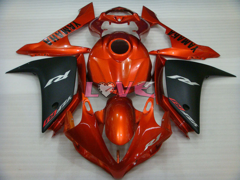 Factory Style - Orange Black Matte Fairings and Bodywork For 2007-2008 YZF-R1 #LF6960