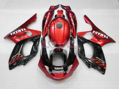 No sticker / decal Factory Style - Red wine Black Fairings and Bodywork For 1997-2007 YZF600R #LF7936