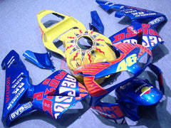 Rossi - Yellow Blue Fairings and Bodywork For 2003-2004 CBR600RR #LF5378