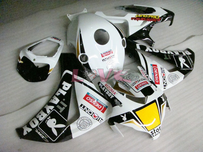PlayBoy - White Black Fairings and Bodywork For 2008-2011 CBR1000RR #LF7112