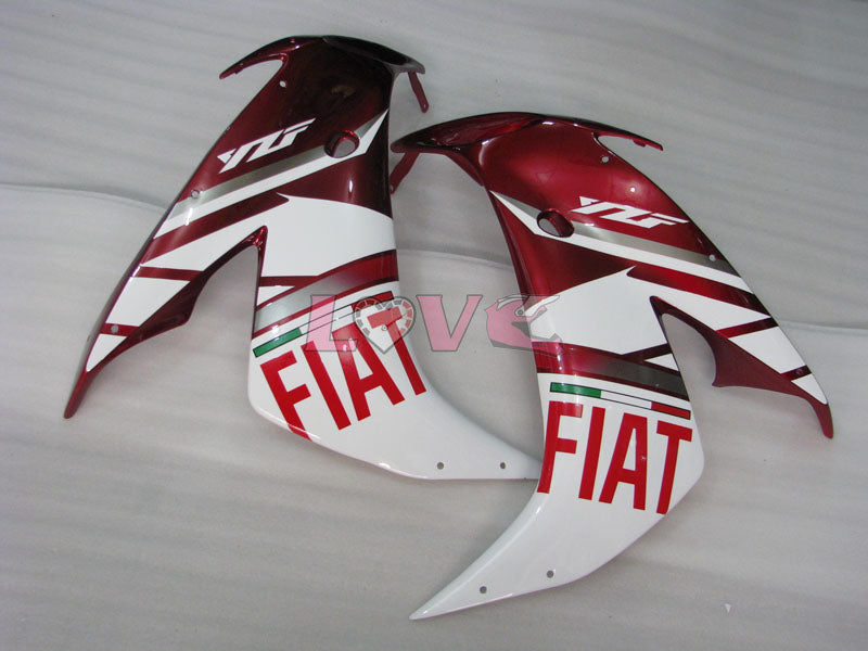 FIAT - Red White Fairings and Bodywork For 2004-2006 YZF-R1 #LF3708