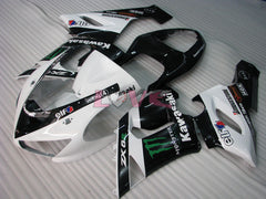 Monster - White Black Fairings and Bodywork For 2005-2006 NINJA ZX-6R #LF3305