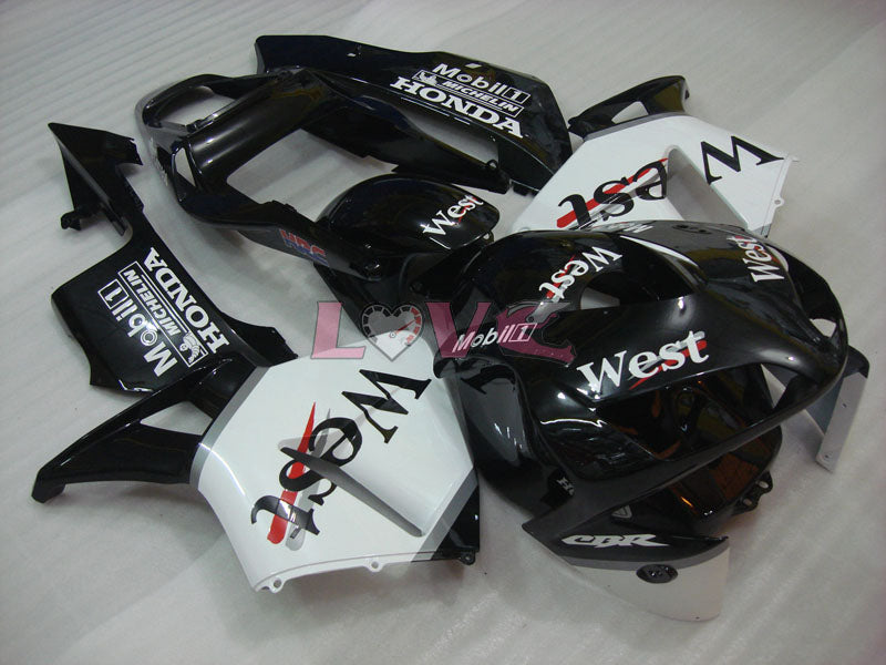 West - White Black Fairings and Bodywork For 2003-2004 CBR600RR #LF5362
