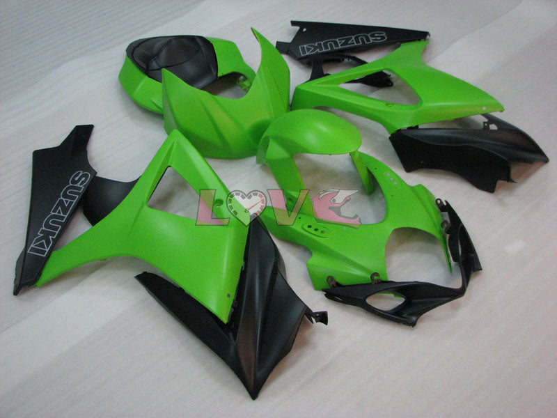 Factory Style - Green Black Matte Fairings and Bodywork For 2007-2008 GSX-R1000 #LF3829