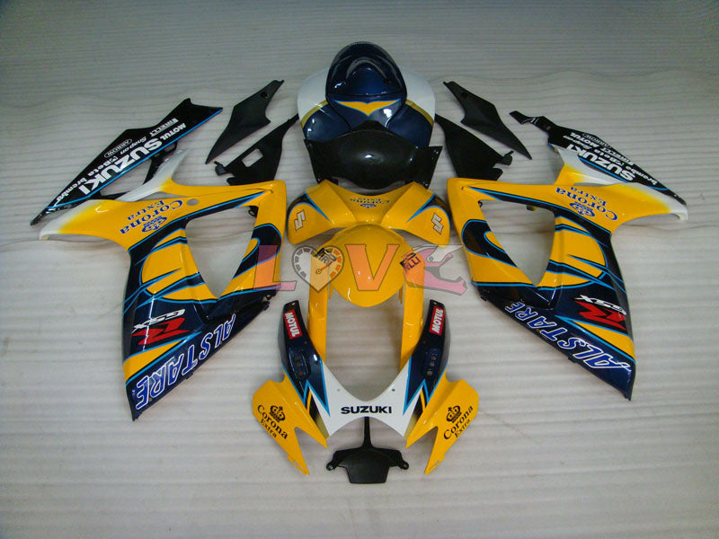Corona - Yellow Black Fairings and Bodywork For 2006-2007 GSX-R750 #LF6569
