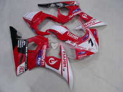 FIAMM - Red White Fairings and Bodywork For 2003-2004 YZF-R6 #LF3570