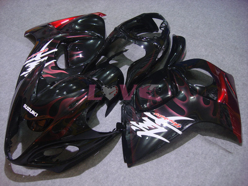 Flame - Red Black Fairings and Bodywork For 2008-2020 Hayabusa #LF5257