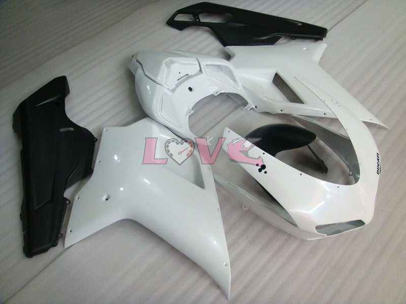 Factory Style - White Black Matte Fairings and Bodywork For 2009-2011 1198 #LF5524