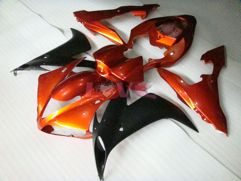 Factory Style - Orange Black Matte Fairings and Bodywork For 2004-2006 YZF-R1 #LF3682