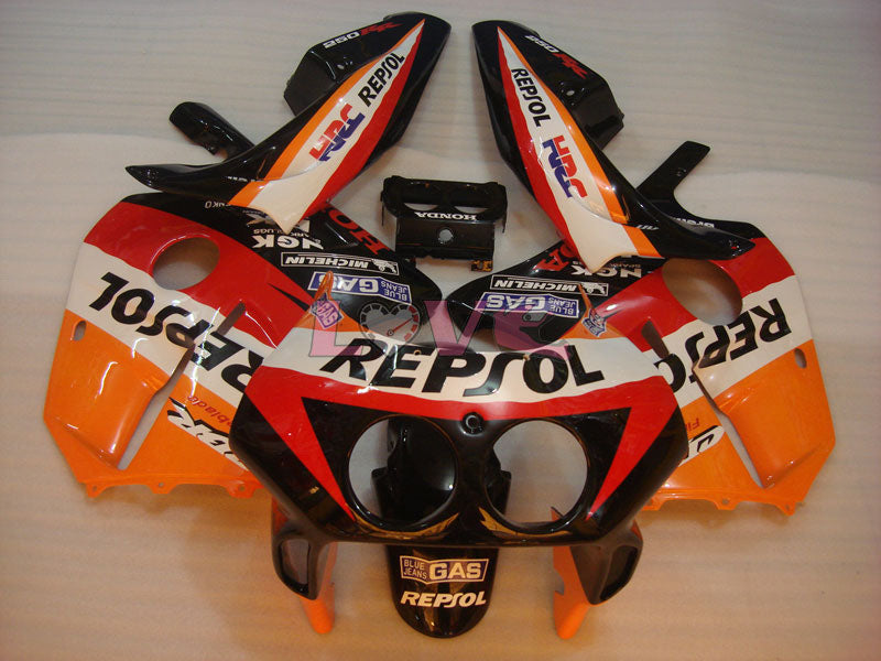 Repsol - Red Orange Fairings and Bodywork For 1990-1994 CBR250RR #LF4978