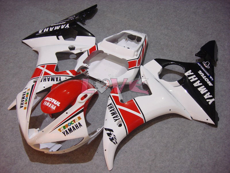 MOTUL - Red White Fairings and Bodywork For 2005 YZF-R6 #LF5300