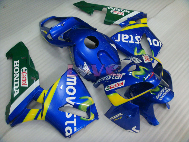 Movistar - Yellow Blue Fairings and Bodywork For 2005-2006 CBR600RR #LF4431