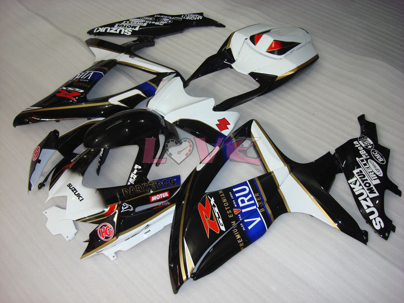 Rizla+ - White Black Fairings and Bodywork For 2008-2010 GSX-R750 #LF3896