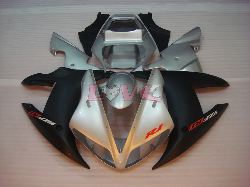 Factory Style - Black Silver Matte Fairings and Bodywork For 2002-2003 YZF-R1 #LF7021