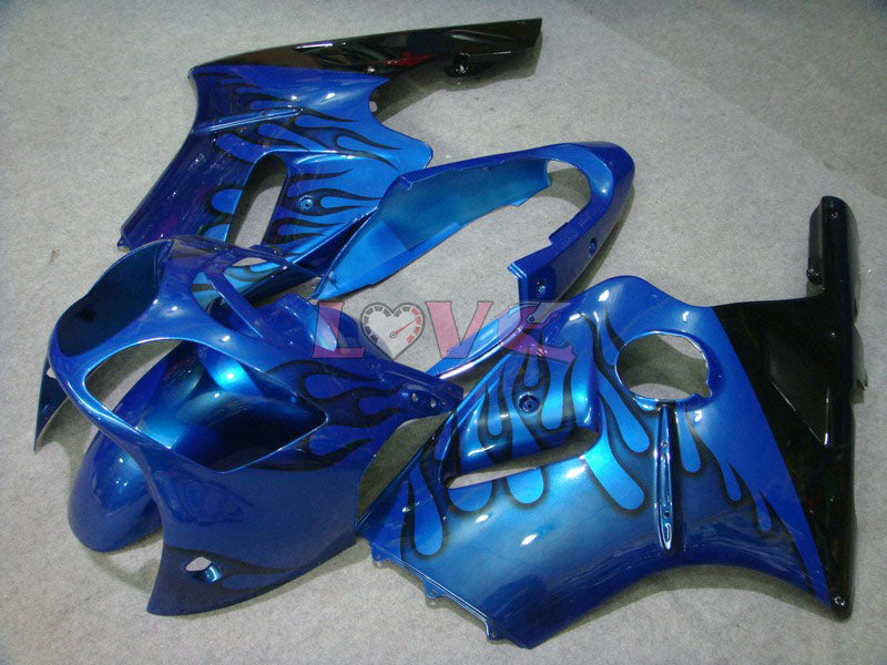 Flame - Blue Black Fairings and Bodywork For 2000-2001 NINJA ZX-12R #LF4881