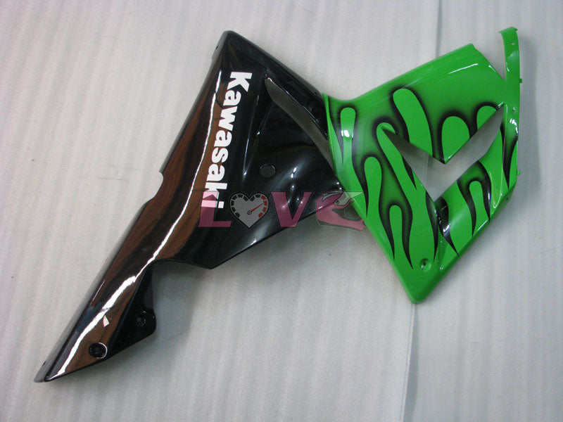 Flame - Green Black Fairings and Bodywork For 2004-2005 NINJA ZX-10R #LF6321