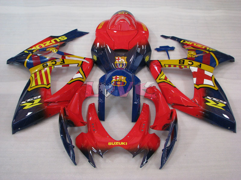 FCB - Red Black Fairings and Bodywork For 2006-2007 GSX-R750 #LF4016