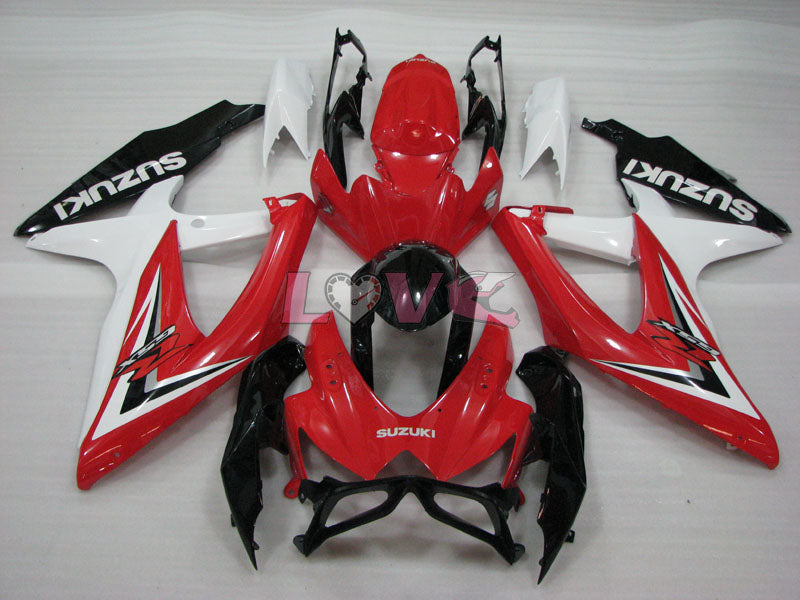 Factory Style - Red White Fairings and Bodywork For 2008-2010 GSX-R600 #LF3976