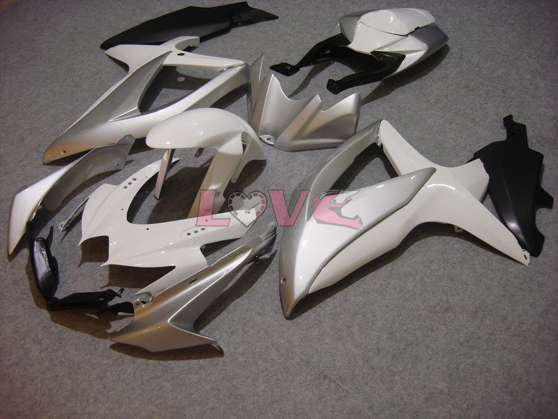 Factory Style - White Silver Fairings and Bodywork For 2008-2010 GSX-R600 #LF6188
