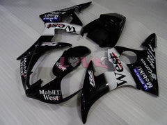 West - White Black Fairings and Bodywork For 2005 YZF-R6 #LF3483