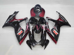 Factory Style - Black Fuchsia Fairings and Bodywork For 2006-2007 GSX-R750 #LF4007