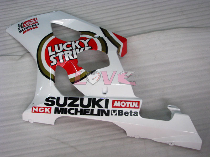 Lucky Strike - Red White Fairings and Bodywork For 2003-2004 GSX-R1000 #LF3853