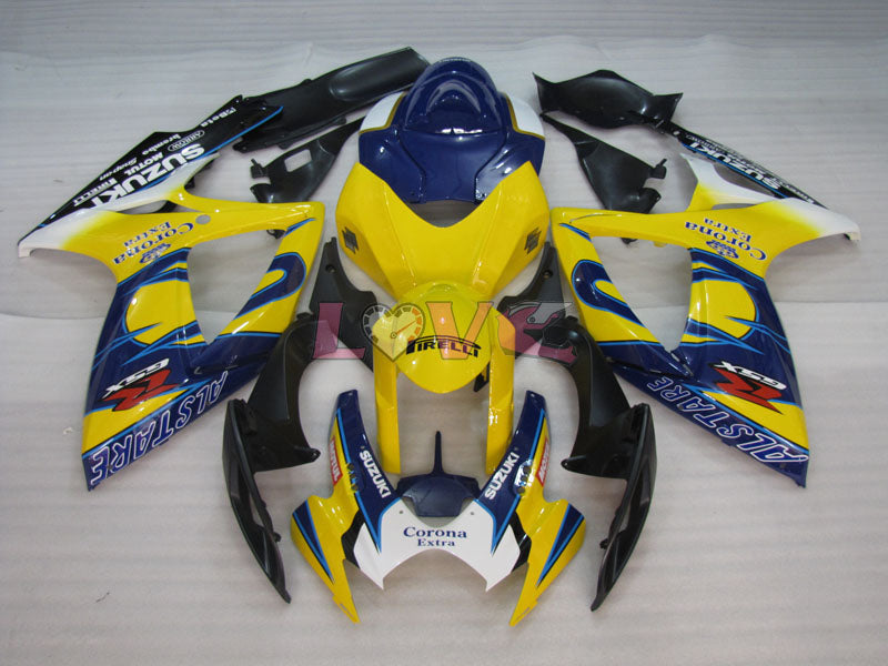 Corona - Yellow Blue Fairings and Bodywork For 2006-2007 GSX-R750 #LF6571