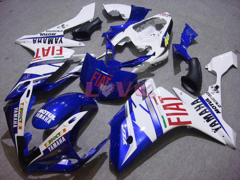 FIAT MOTUL - Blue White Fairings and Bodywork For 2007-2008 YZF-R1 #LF6973