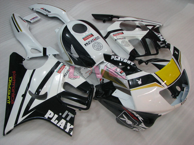 PlayBoy - White Black Fairings and Bodywork For 1997-1998 CBR600F3 #LF4524