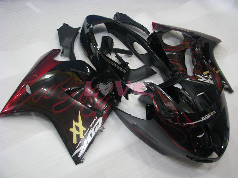 Flame - Red Black Fairings and Bodywork For 1996-2007 CBR1100XX #LF5139