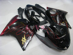 Flame - Red Black Fairings and Bodywork For 1996-2007 CBR1100XX #LF5139