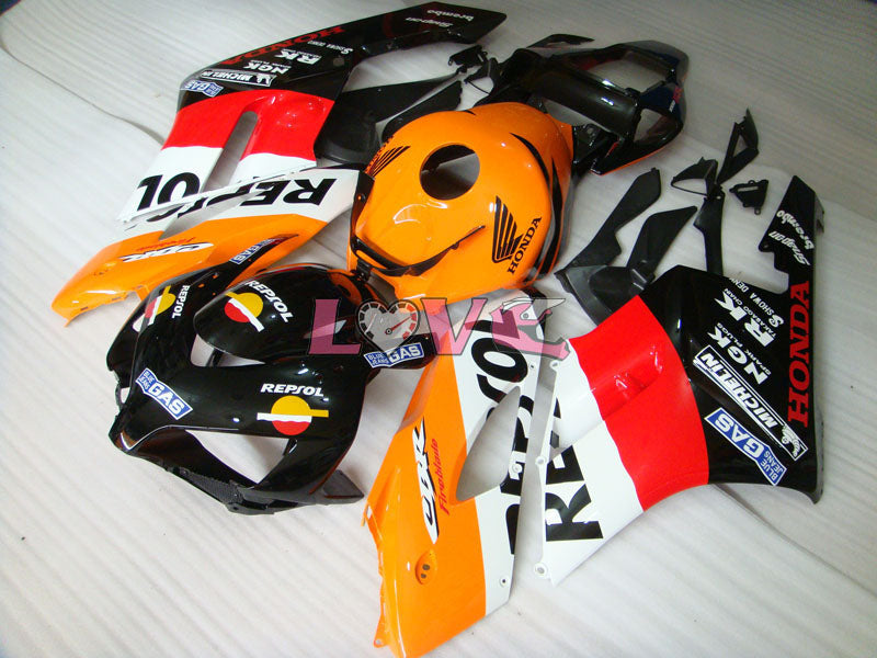 Repsol - Orange Black Fairings and Bodywork For 2004-2005 CBR1000RR #LF7299