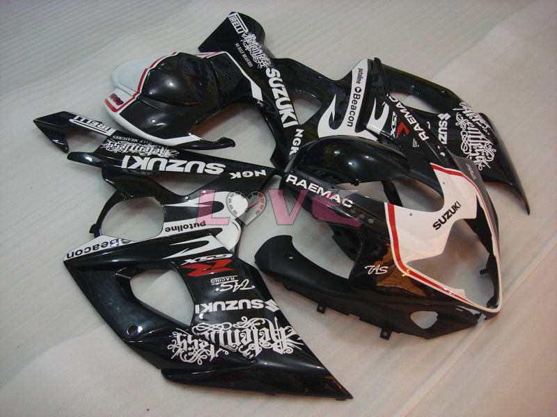 Beacon - White Black Fairings and Bodywork For 2005-2006 GSX-R1000 #LF5934