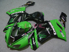 Flame - Green Black Fairings and Bodywork For 2007-2008 NINJA ZX-6R #LF5927