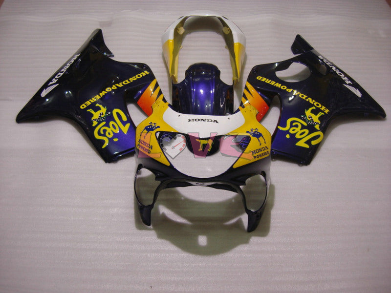Camel - Yellow Blue Fairings and Bodywork For 1999-2000 CBR600F4 #LF7716