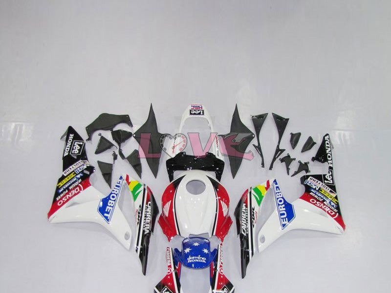 Eurobet - White Red Silver Fairings and Bodywork For 2007-2008 CBR600RR #LF7601