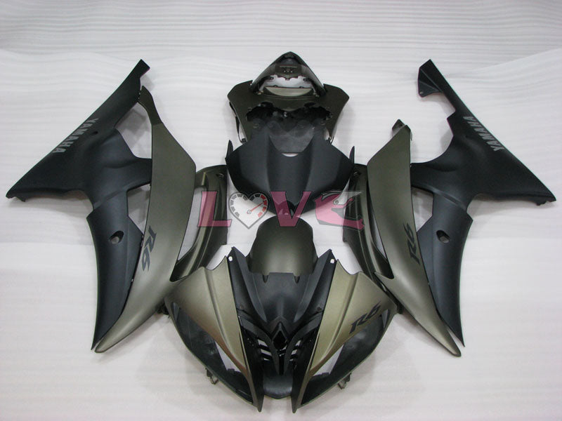 Factory Style - Black Grey Fairings and Bodywork For 2008-2016 YZF-R6 #LF3424