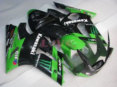 Monster - Green Black Fairings and Bodywork For 2003-2004 NINJA ZX-6R #LF3316