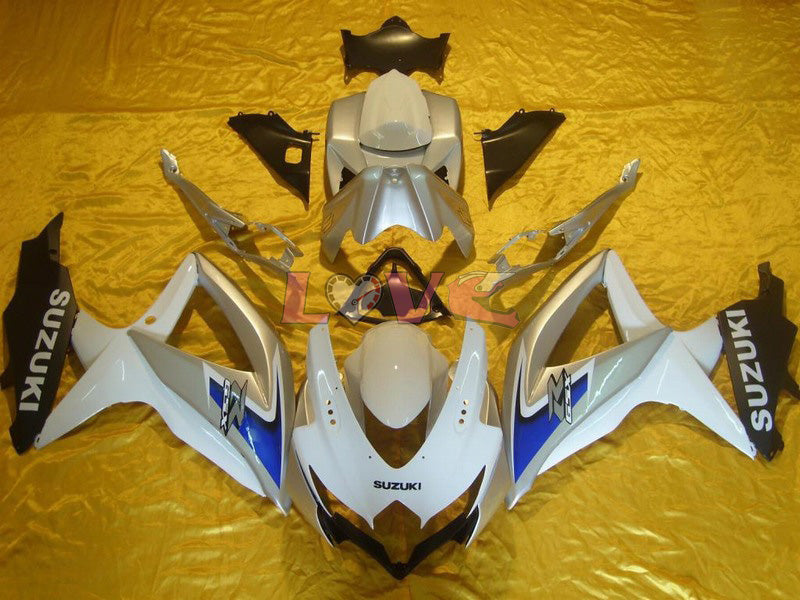 Factory Style - White Silver Fairings and Bodywork For 2008-2010 GSX-R750 #LF6424