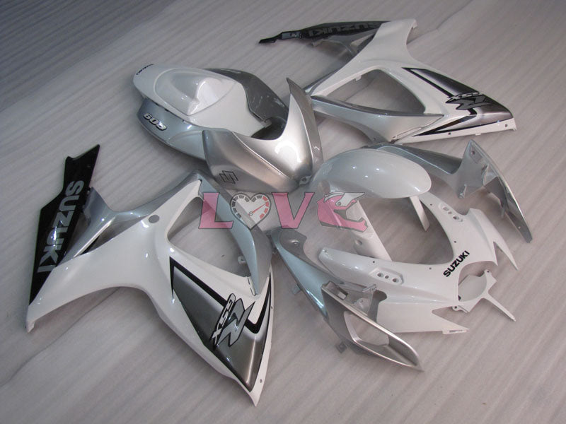 Factory Style - White Silver Fairings and Bodywork For 2006-2007 GSX-R750 #LF4001