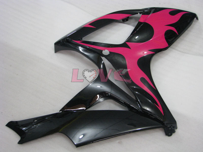 Flame - Red Black Fairings and Bodywork For 2006-2007 GSX-R600 #LF6353